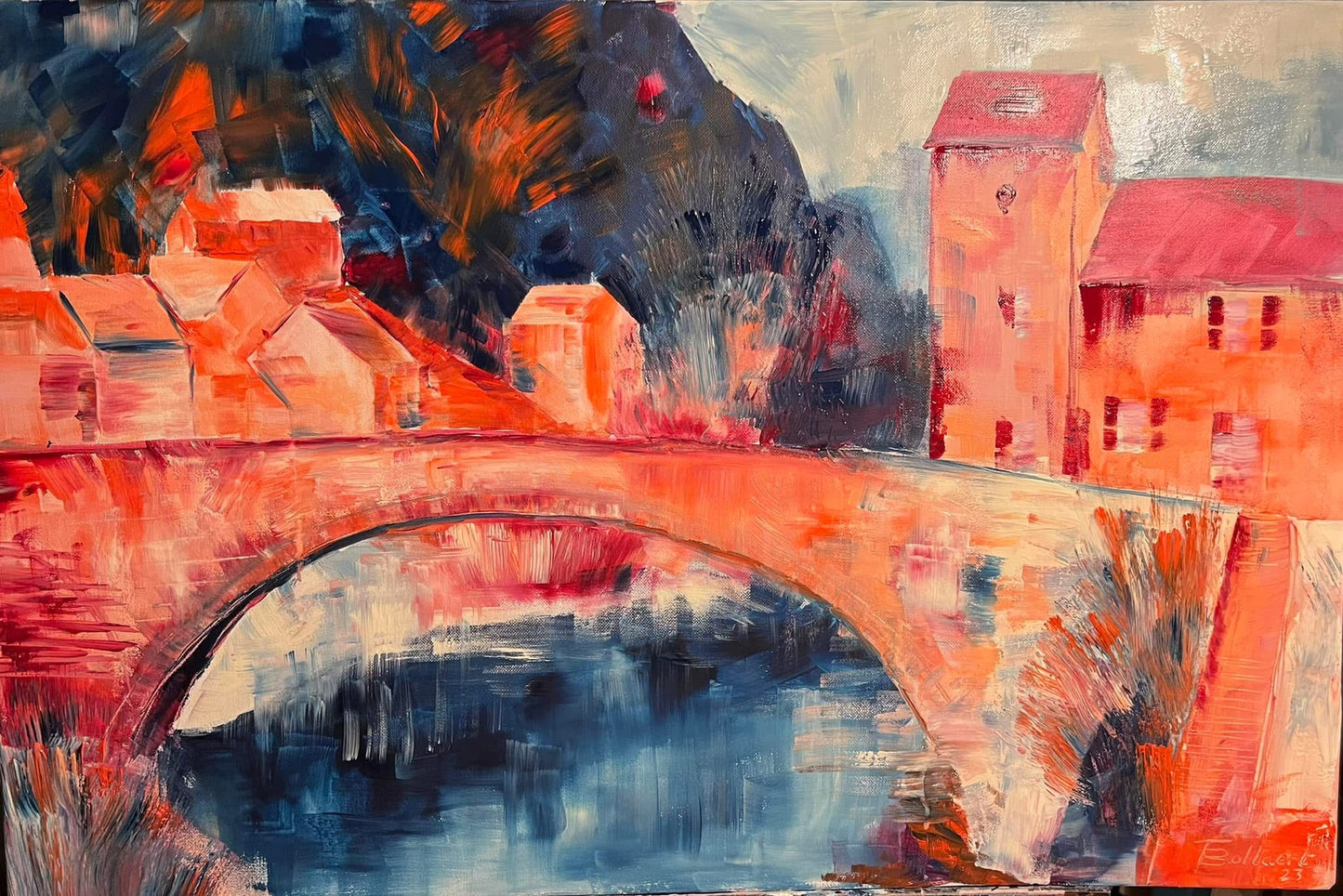 Pont de Montvert, Lozère, Occitanie (81x54cm, non encadré)