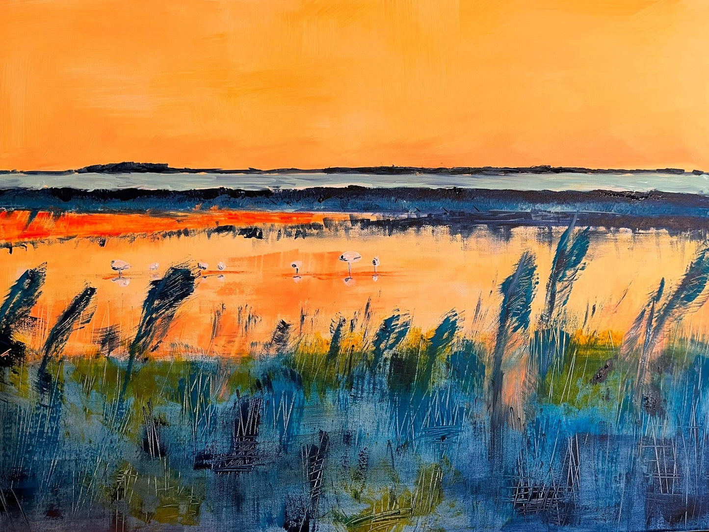La Camargue- Flamants roses, (81x60cm, non encadré)