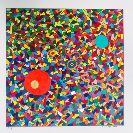 Amazonie - 30x30cm (format peinture) -51x51cm (format encadré Alu Nielsen)