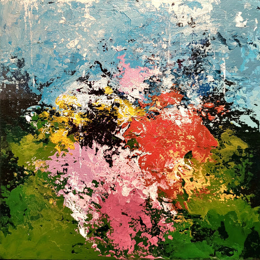 Matin de Printemps (carton entoilé, 20x20cm)