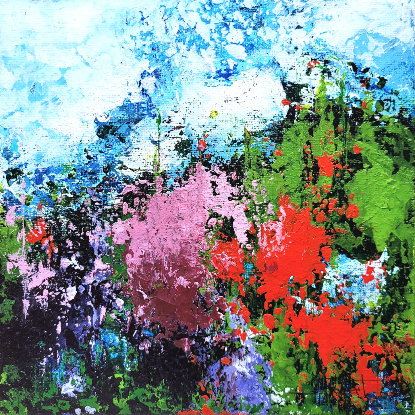 Le Printemps triomphant (carton entoilé 20x20cm)