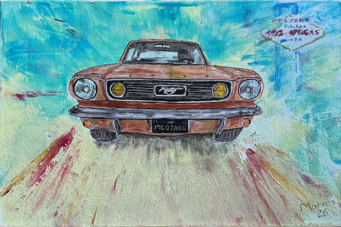 The american dream- Ford Mustang 1966- (non encadré, 27x41cm)