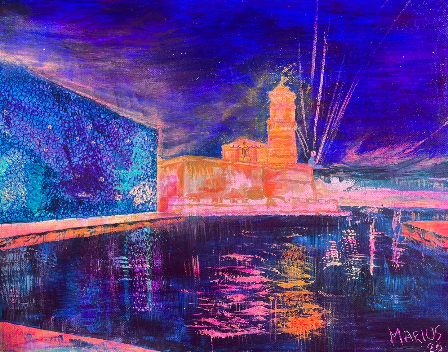 Marsiho e la Mar- Mucem-Fort StJean (non encadré, 41x33cm)