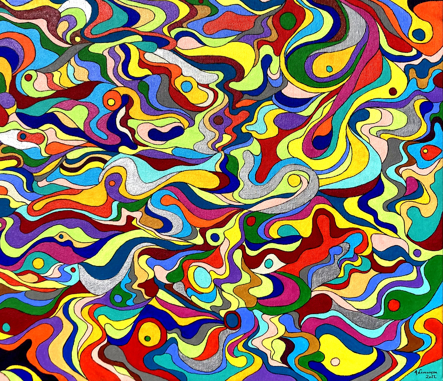 Rizières II- Toile 54x46cm