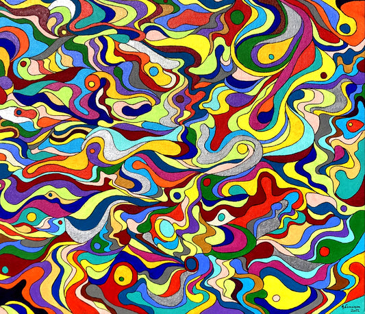 Rizières II- Toile 54x46cm