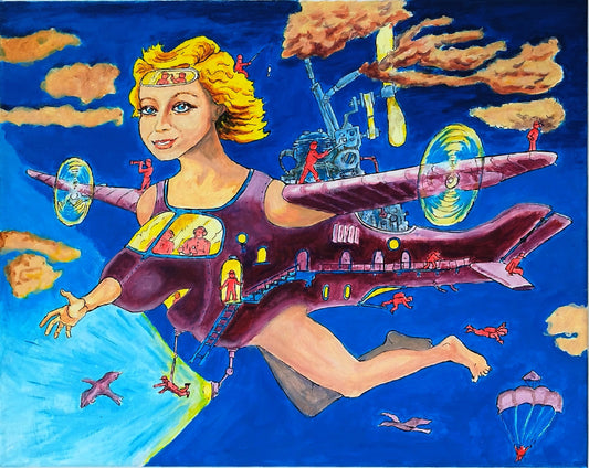 Un avion avec Elle (non encadré 40x50cm)