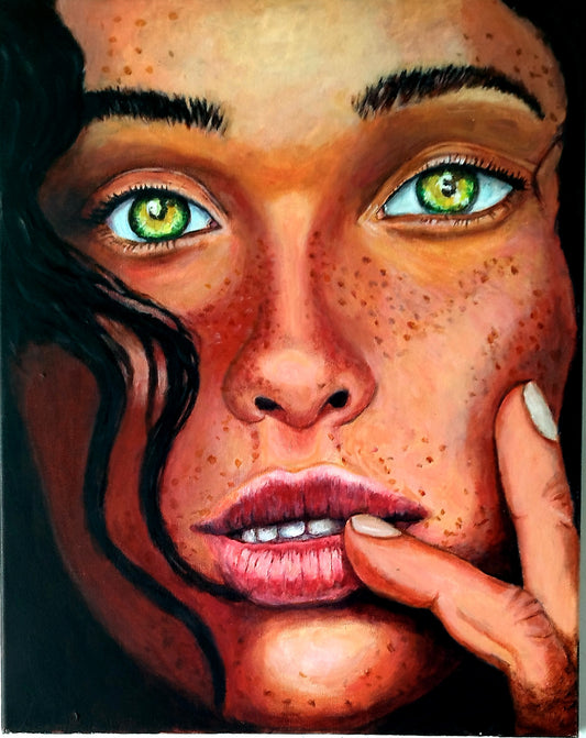 Yeux verts (format 50x40cm, non encadré)